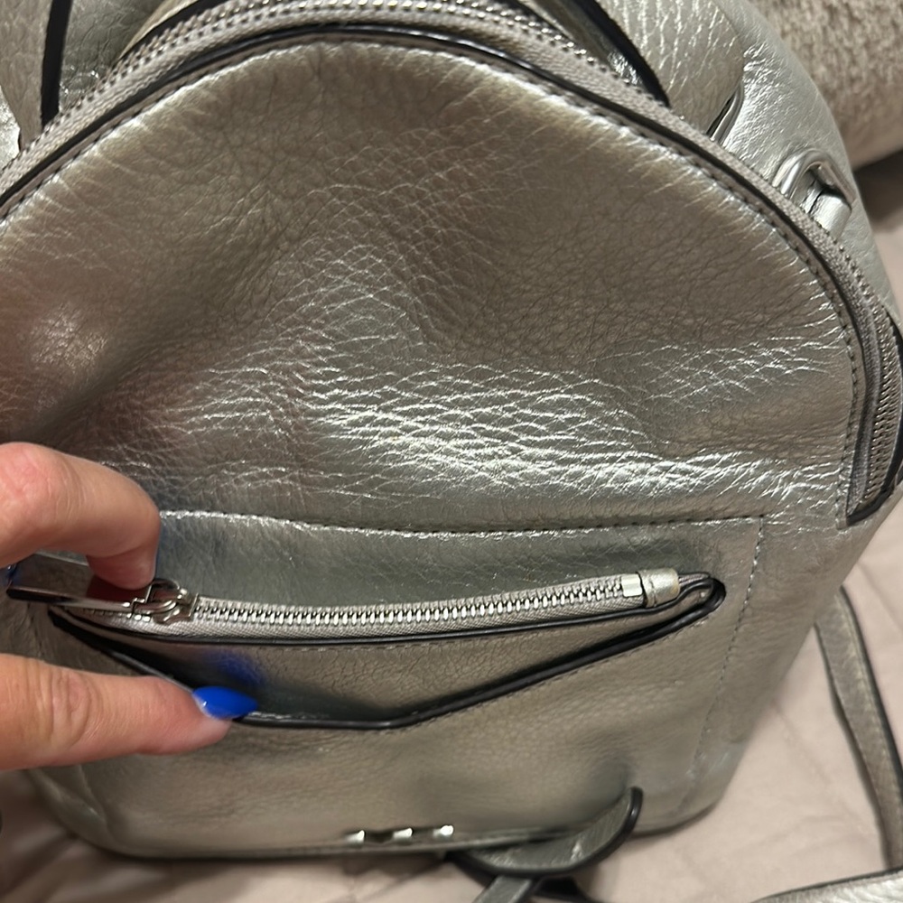 Michael Kors Metallic Silver  Backpack - Picture 3 of 4